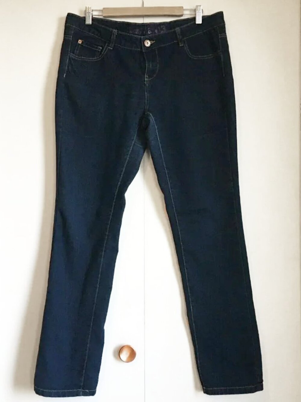 g:21 Vintage Dark Blue Skinny Jeans Size 14 Dark Wash Slim Leg Denim